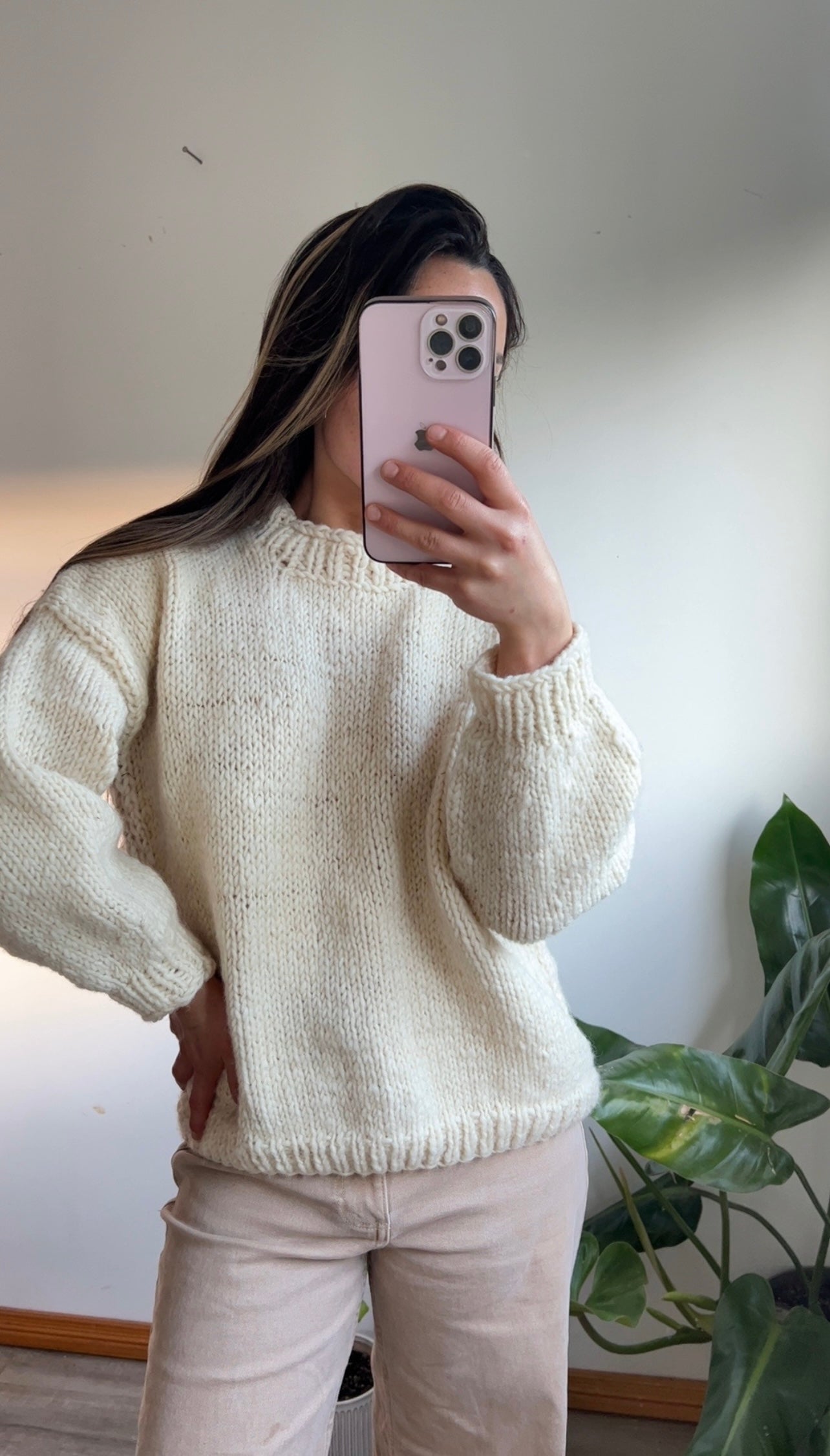 sweater crudo tejido jersey