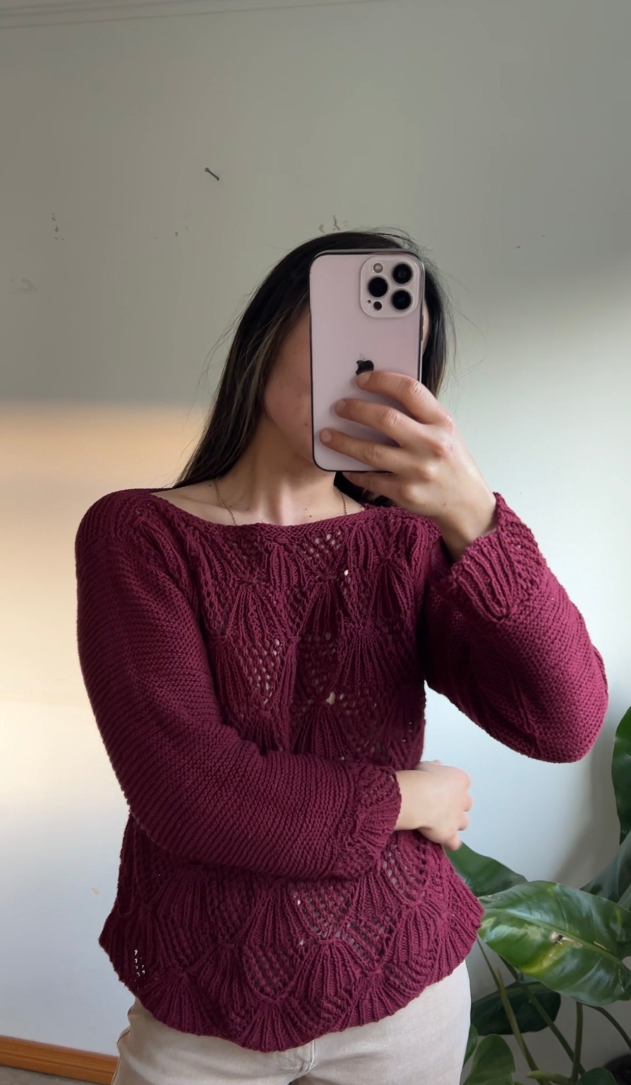 sweater abanico algodón tejido