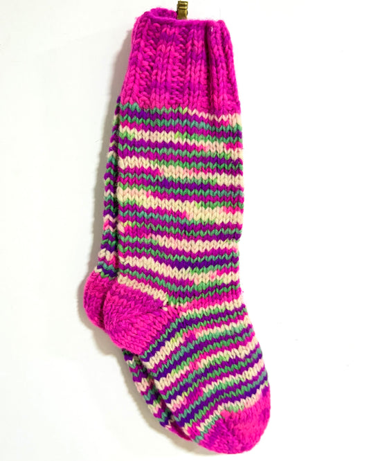 Calceta 15 · Fucsia Verde Morado