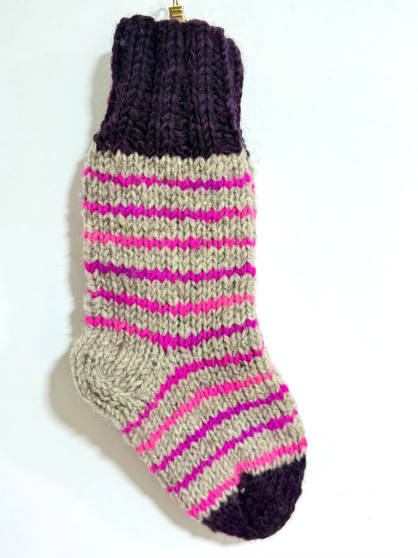 Calceta 14 · Gris Fucsia Negro