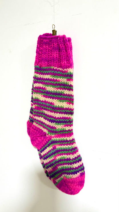 Calceta 15 · Fucsia Verde Morado