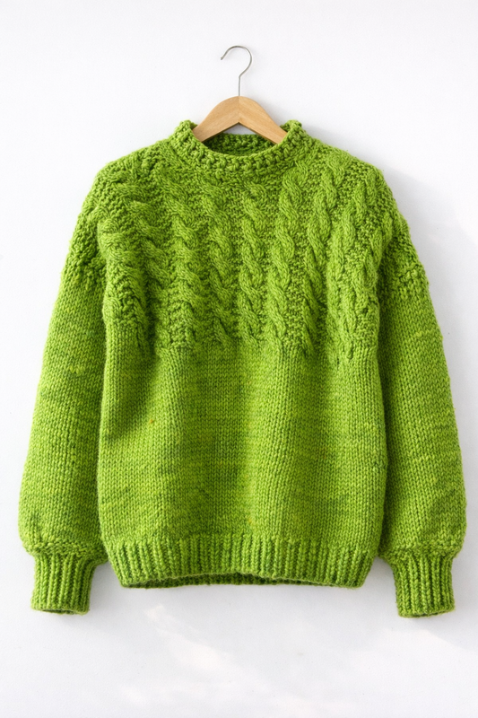 Sweater trenza verde