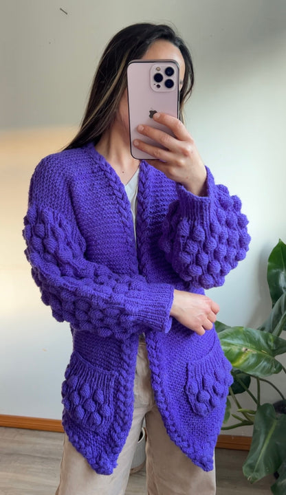 Chaleco Trenzado Bubble Morado
