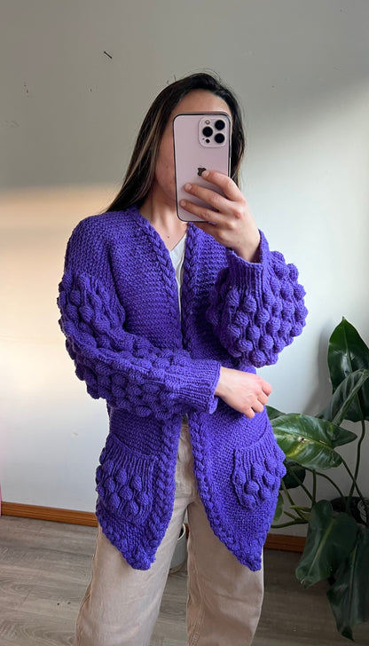 Chaleco Trenzado Bubble Morado