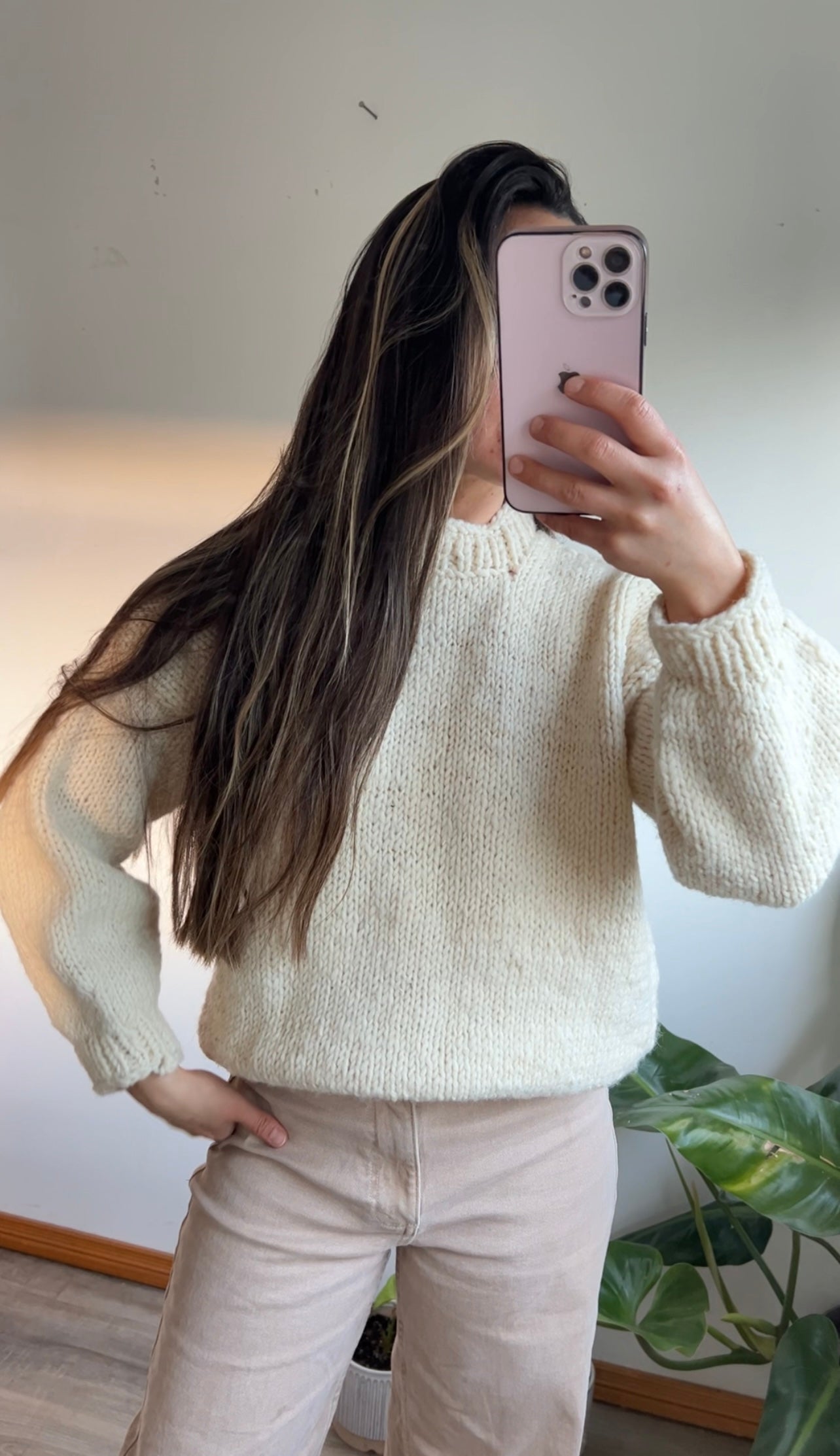 sweater crudo tejido jersey