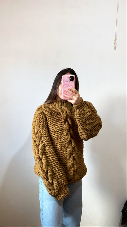 Sweater teñido con cebolla