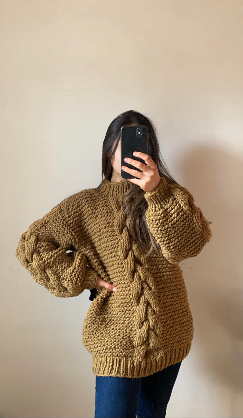 Sweater teñido con cebolla