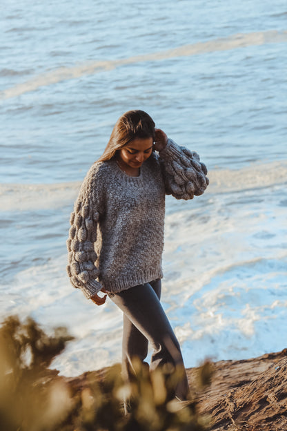 Bubble knit gris